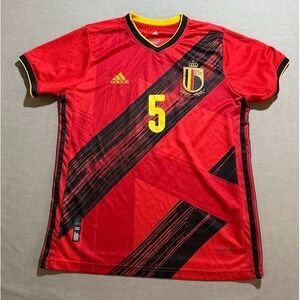 Royal Belgian FA 1895 Home Adidas Aeroreaby Jersey Mens Small‎ Red Short Sleeve